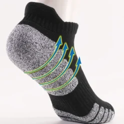 OUKU Men's 2 Pairs Socks Ankle Socks Sport Socks / Athletic Socks Low Cut Socks Black White Color Color Block Outdoor Daily Wear Vacation Medium Spring & Summer Fashion Sport