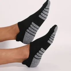 OUKU Men's 2 Pairs Socks Ankle Socks Sport Socks / Athletic Socks Low Cut Socks Black White Color Color Block Outdoor Daily Wear Vacation Medium Spring & Summer Fashion Sport