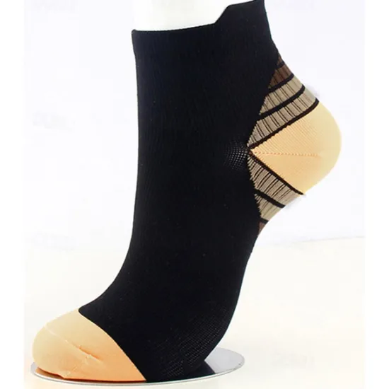 Sale OUKU Men's 3 Pairs Socks Compression Socks Light Yellow Yellow Color Color Block Casual Daily Basic Medium Summer Spring Fall Stylish Traditional / Classic