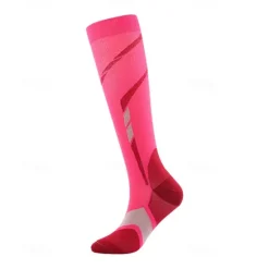 OUKU Men's 3 Pairs Socks Compression Socks Black White Color Color Block Over-the-calf Casual Daily Basic Medium Summer Spring Fall Stylish Traditional / Classic