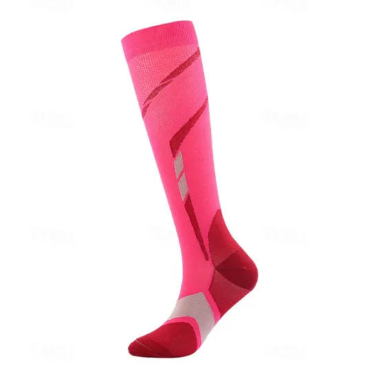 OUKU Men's 3 Pairs Socks Compression Socks Black White Color Color Block Over-the-calf Casual Daily Basic Medium Summer Spring Fall Stylish Traditional / Classic
