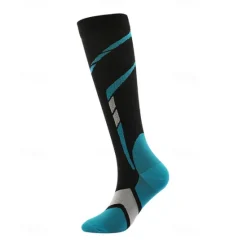 OUKU Men's 3 Pairs Socks Compression Socks Black White Color Color Block Over-the-calf Casual Daily Basic Medium Summer Spring Fall Stylish Traditional / Classic