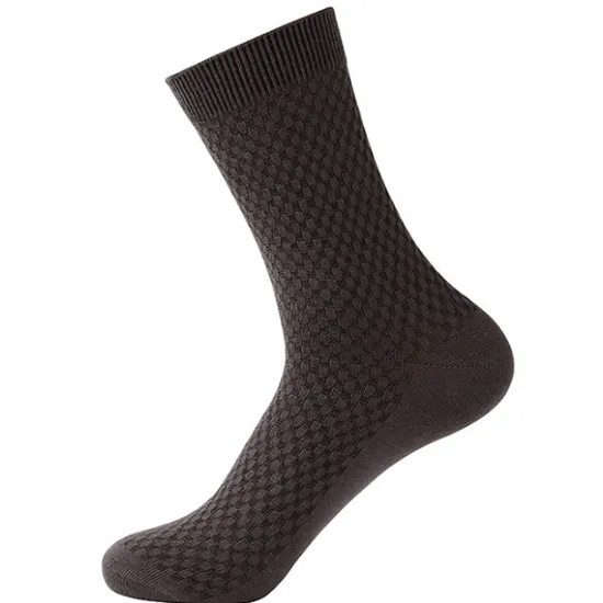 Discount OUKU Men's 3 Pairs Socks Compression Socks Crew Socks Black Navy Blue Color Solid Colored Casual Daily Sports Medium Spring, Fall, Winter, Summer Fashion Comfort