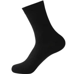 Discount OUKU Men's 3 Pairs Socks Compression Socks Crew Socks Black Navy Blue Color Solid Colored Casual Daily Sports Medium Spring, Fall, Winter, Summer Fashion Comfort