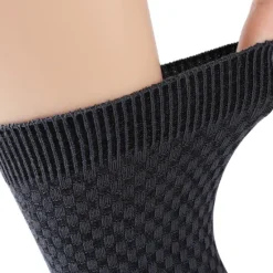 Discount OUKU Men's 3 Pairs Socks Compression Socks Crew Socks Black Navy Blue Color Solid Colored Casual Daily Sports Medium Spring, Fall, Winter, Summer Fashion Comfort