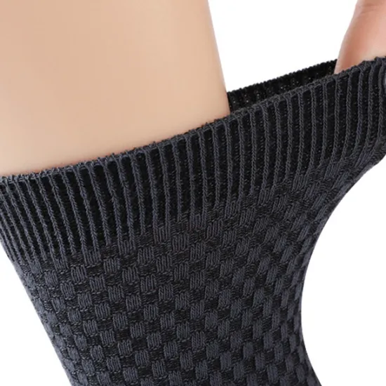 Discount OUKU Men's 3 Pairs Socks Compression Socks Crew Socks Black Navy Blue Color Solid Colored Casual Daily Sports Medium Spring, Fall, Winter, Summer Fashion Comfort