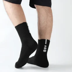 Sale OUKU Men's 10 Pairs Socks Crew Socks Black White Color Color Block Daily Wear Vacation Weekend Medium Fall & Winter Warm Ups