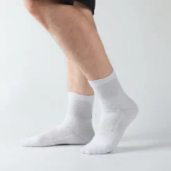 Sale OUKU Men's 10 Pairs Socks Crew Socks Black White Color Color Block Daily Wear Vacation Weekend Medium Fall & Winter Warm Ups