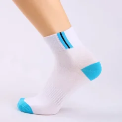 Online OUKU Men's 5 Pairs Socks Crew Socks Light Yellow Black Color Color Block Daily Wear Vacation Weekend Medium Fall & Winter Warm Ups