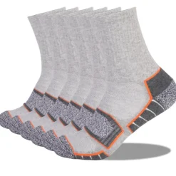 Sale OUKU Men's 6 Pairs Socks Crew Socks Hosiery White+Black Light gray + dark gray Color Cotton Winter Autumn / Fall