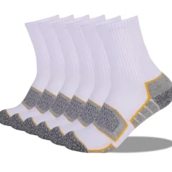 Sale OUKU Men's 6 Pairs Socks Crew Socks Hosiery White+Black Light gray + dark gray Color Cotton Winter Autumn / Fall