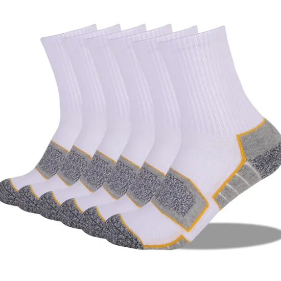 Sale OUKU Men's 6 Pairs Socks Crew Socks Hosiery White+Black Light gray + dark gray Color Cotton Winter Autumn / Fall