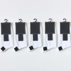 Best OUKU Men's 5 Pairs Socks Dress Socks Crew Socks Casual Socks Black White Color Cotton Solid Colored Casual Daily Warm Winter Fashion Comfort