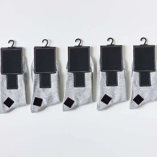 Best OUKU Men's 5 Pairs Socks Dress Socks Crew Socks Casual Socks Black White Color Cotton Solid Colored Casual Daily Warm Winter Fashion Comfort