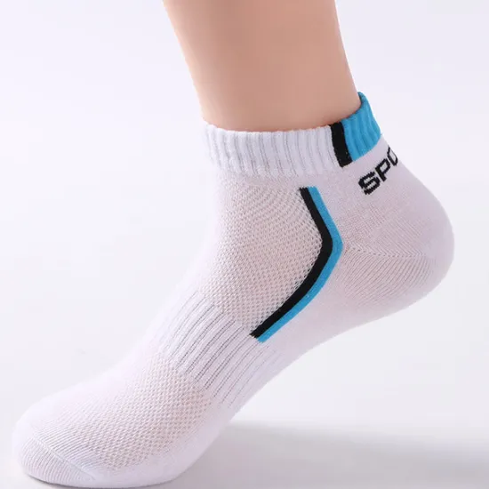 OUKU Men's 2 Pairs Socks Letter & Striped Print Ankle Socks Running Socks Color Block Fashionable Casual Daily Medium Spring, Summer, Fall, Winter Stylish Traditional Classic