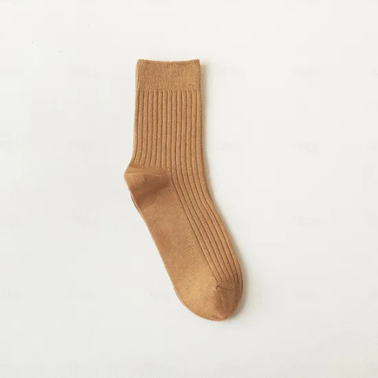 Hot OUKU Men's 5 Pairs Socks Stockings Crew Socks Multi Color 5 Pairs Black Color Cotton Solid Colored Athleisure Daily Warm Fall & Winter