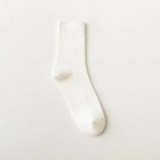 Hot OUKU Men's 5 Pairs Socks Stockings Crew Socks Multi Color 5 Pairs Black Color Cotton Solid Colored Athleisure Daily Warm Fall & Winter