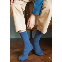Hot OUKU Men's 5 Pairs Socks Stockings Crew Socks Multi Color 5 Pairs Black Color Cotton Solid Colored Athleisure Daily Warm Fall & Winter