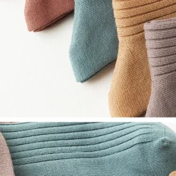 Hot OUKU Men's 5 Pairs Socks Stockings Crew Socks Multi Color 5 Pairs Black Color Cotton Solid Colored Athleisure Daily Warm Fall & Winter