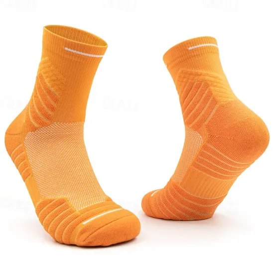 Hot OUKU Men's 3 Pairs Sport Socks / Athletic Socks Crew Socks Black White Color Plain Casual Daily Medium Summer Spring Fall Stylish Traditional / Classic
