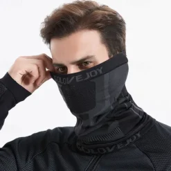 New OUKU Men's 1 PCS Face Mask Fleece Neck Neck Gaiter Windproof Warm Mask Streetwear Outdoor Stripes Black