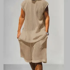 Best OUKU Men's 2 Piece T-shirt Suits Tracksuit Shorts and T Shirt Set Short Sleeve Short Sleeves Short Pant Crew Neck Summer Color Block Gymnatics Casual 2 Piece Knitted Vacation Daily Wear Activewear White