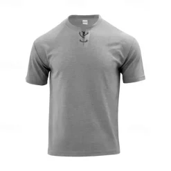 OUKU Men's 2 Piece Waffle Henley Shirt T-shirt Suits Tracksuit Short Sleeve Short Sleeves Short Pant Henley Summer Solid Color Drawing Gymnatics Casual 2 Piece Vacation Daily Wear Activewear Black White