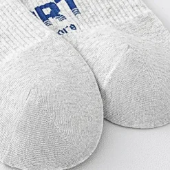 Best OUKU Men's 6 Pieces Multi Packs Socks Ankle Socks Running Socks Casual Socks Black White Color Letter Vacation Sports & Outdoor Daily Basic Medium Spring Fall Fashion Casual