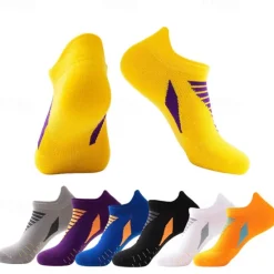 Online OUKU Men's 3 Pieces Multi Packs Socks Running Socks Casual Socks Black White Color Stripes Sports & Outdoor Daily Vacation Basic Medium Spring Fall Fashion Casual
