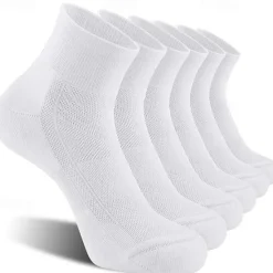 Best OUKU Men's 6 Pieces Multi Packs Socks Running Socks Casual Socks Black White Color Color Block Sports & Outdoor Daily Vacation Basic Medium Spring Fall Fashion Casual