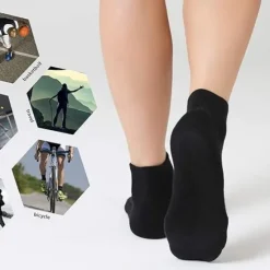 Best OUKU Men's 6 Pieces Multi Packs Socks Running Socks Casual Socks Black White Color Color Block Sports & Outdoor Daily Vacation Basic Medium Spring Fall Fashion Casual