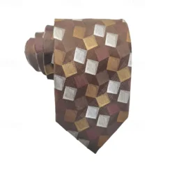 Sale OUKU Men's 100% Silk Ties Business Formal Solid Color Striped Formal Office Work