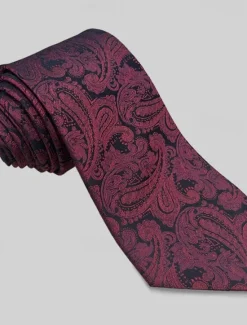 Outlet OUKU Men's 100% Silk Ties Elegant Vintage Fashion Embroidered Floral Formal Office Wedding Party