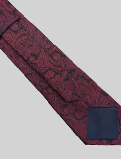 Outlet OUKU Men's 100% Silk Ties Elegant Vintage Fashion Embroidered Floral Formal Office Wedding Party