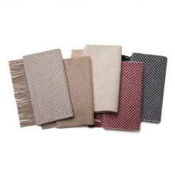 Outlet OUKU Men's 100% Wool Rectangle Scarf School Christmas Outdoor Black Ivory Scarf