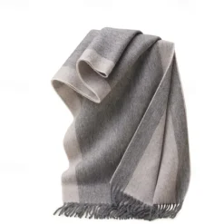 Online OUKU Men's 100% Wool Rectangle Scarf School Christmas Outdoor Red Navy Blue Scarf