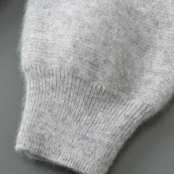 Sale OUKU Men's 100% Wool Zip Sweater Solid Color Hooded Knitwear Elegant School Training Clothing Apparel Fall Winter Black White S M L XL