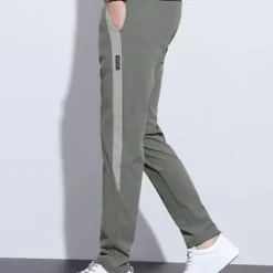 Discount OUKU Men's Active Pants Trousers Casual Pants Pocket Drawstring Elastic Waist Color Block Comfort Outdoor Daily Going out Fashion Streetwear Black Green