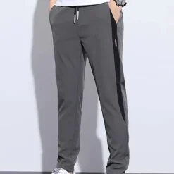 Discount OUKU Men's Active Pants Trousers Casual Pants Pocket Drawstring Elastic Waist Color Block Comfort Outdoor Daily Going out Fashion Streetwear Black Green