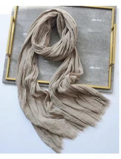 Sale OUKU Men's Active Rectangle Scarf - Solid Colored Scarves Classic Winter Scarf Tassel Edge Soft Warm Scarf