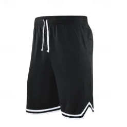 Outlet OUKU Men's Active Shorts Basketball Shorts Casual Shorts Pocket Drawstring Elastic Waist Plain Comfort Soft Casual Daily Holiday Sports Fashion Black White