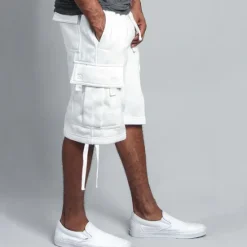 Discount OUKU Men's Active Shorts Cargo Shorts Shorts Pocket Plain Comfort Breathable Outdoor Daily Going out Fashion Streetwear Black White