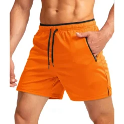 Hot OUKU Men's Active Shorts Sweat Shorts Shorts Summer Shorts Pocket Drawstring Elastic Waist Plain Comfort Short Sports Outdoor Daily Going out Fashion Casual Black Army Green Micro-elastic