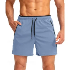 Hot OUKU Men's Active Shorts Sweat Shorts Shorts Summer Shorts Pocket Drawstring Elastic Waist Plain Comfort Short Sports Outdoor Daily Going out Fashion Casual Black Army Green Micro-elastic
