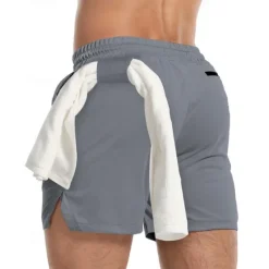 Hot OUKU Men's Active Shorts Sweat Shorts Shorts Summer Shorts Pocket Drawstring Elastic Waist Plain Comfort Short Sports Outdoor Daily Going out Fashion Casual ArmyGreen Black Micro-elastic