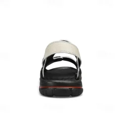 Clearance OUKU Men's Adjustable Buckle Strap Sandals – Stylish Crocodile-Pattern Design, Cushioned Sole, Durable Outdoor Summer Footwear for Casual and Travel Use