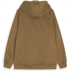 OUKU Men's American / USA Cowboy Patriotic Fleece Hoodie Hoodies Fashion Cool Long Sleeve Hooded Holiday Streetwear Brown Army Green Zipper Pocket Fall Winter Designer
