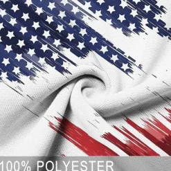 Clearance OUKU Men's American Flag Veterans Polo Shirts Golf Polos Shirts Long Sleeve Polo Shirts Collar Vacation Party Evening Wear Dailywear Zipper 3D Print Spring Fall & Winter Blue
