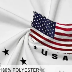 Best OUKU Men's American Flag Veterans Zip Polo Shirts Golf Shirt Short Sleeve Polo Shirts Collared Shirts Streetwear Vacation Wear Party Outfits 3D Print Quarter Zip Polo Spring & Summer White Blue