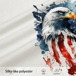 Hot OUKU Men's American Flag Veterans Golf Shirt Short Sleeve Polo Shirts Collared Shirts Casual Streetwear Vacation Wear Party Outfits Buttons 3D Print Summer White